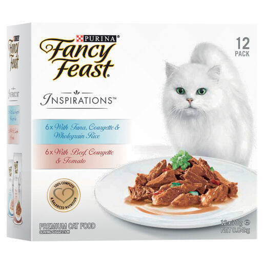 Fancy Feast Inspirations Beef & Tuna Mixed Pack 12 x70g