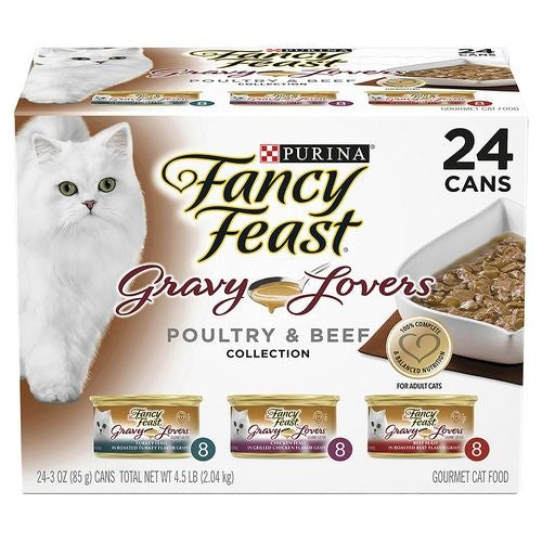 FANCY FEAST Gravy Lovers Poultry & Beef Carton 24x85g