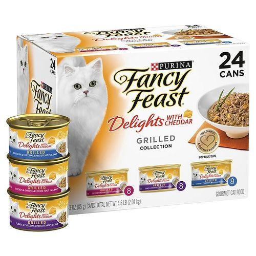 Fancy Feast Cheddar Delights Grilled Carton 24x85g