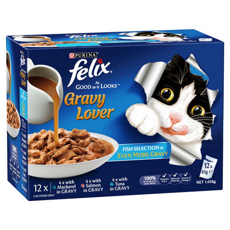FELIX GRAVY LOVERS Fish Selection 12x85g