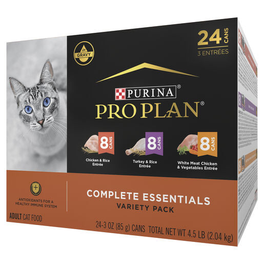 PRO PLAN CAT Adult Complete Essentials Variety Pack 24x85g