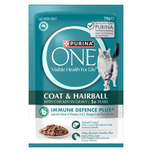 PURINA ONE Wet ADULT Cat Hairball Chicken 70g (12)