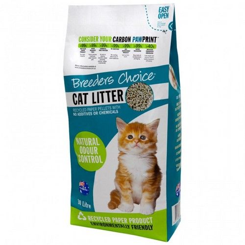 Pet Supplies Perth WA Breeders Choice Litter 30 Litre accessory, showing the bag of pet litter with branding and product details.