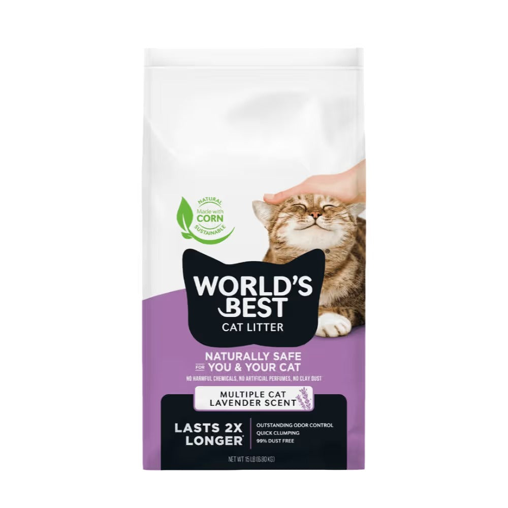 World's Best Litter 6.8kg Multi Cat Lavender Scent PURPLE