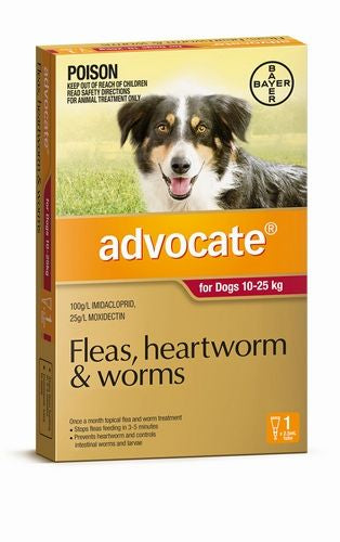 Advocate Single Large Dog 10-25kg (Red)