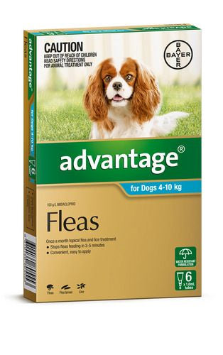 Advantage Dog Medium Aqua 6's (4-10kg)