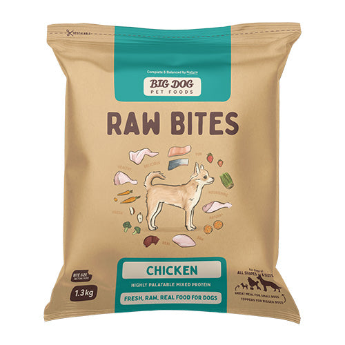 BIG DOG Chicken Raw Bites 1.3kg (10)