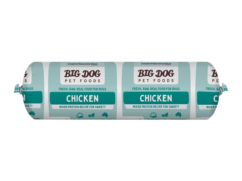 BIG DOG BARF Frozen Chicken Roll 2kg (6/ctn)