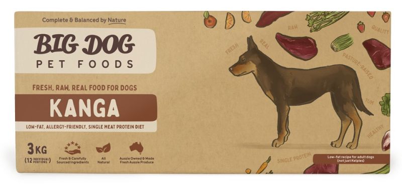 BIG DOG BARF Frozen Kangaroo 3kg (4/ctn)