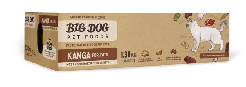 BIG DOG BARF Frozen CAT Kangaroo 1.38kg (ctn/8)