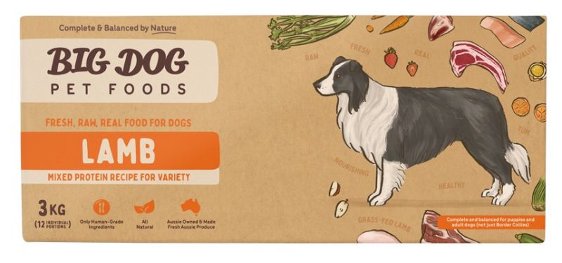 BIG DOG BARF Frozen Lamb 3kg (4/ctn)