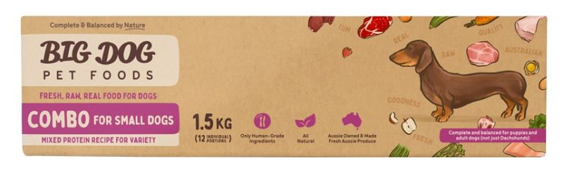 BIG DOG BARF Frozen Small Dog Combo 1.5kg (ctn/8)