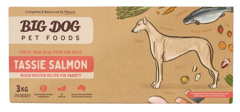 BIG DOG BARF Frozen Tasmanian Salmon 3kg (4/ctn)