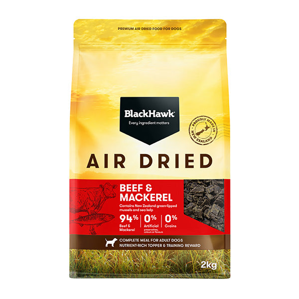 Black Hawk Dog Air Dried Beef & Mackerel 2kg (Red)