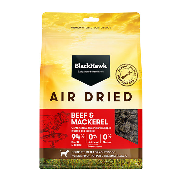Black Hawk Dog Air Dried Beef & Mackerel 450g (Red)