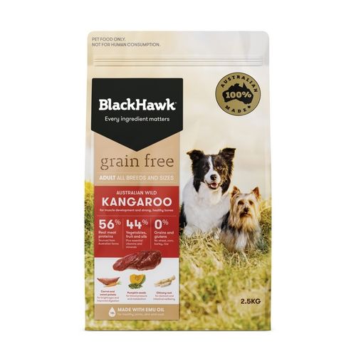 Black Hawk Grain Free Adult Dog Kangaroo 2.5kg