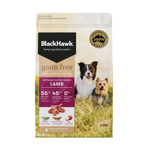 Black Hawk Grain Free Adult Dog Lamb 2.5kg