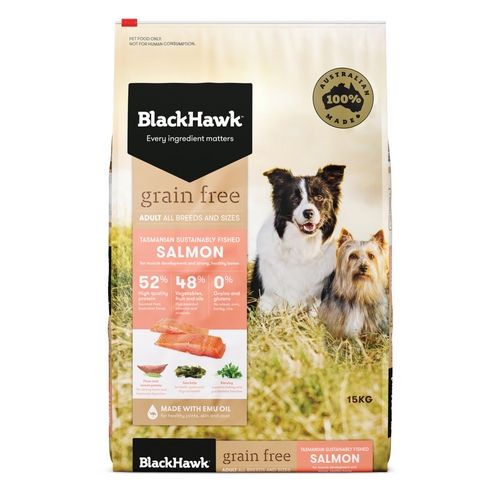 Black Hawk Grain Free Adult Dog Salmon 15kg
