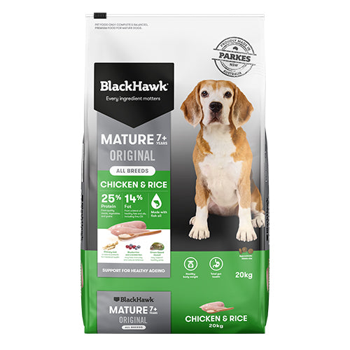 Black Hawk Dog MATURE Chicken & Rice 20kg
