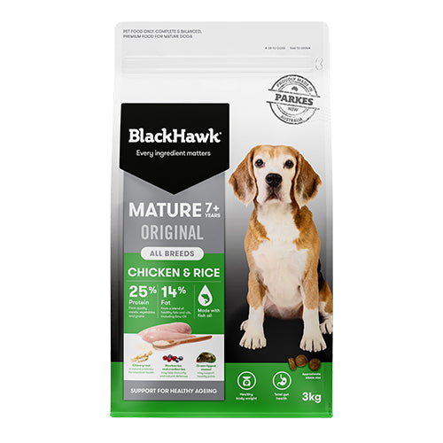 Black Hawk Dog MATURE Chicken & Rice 3kg