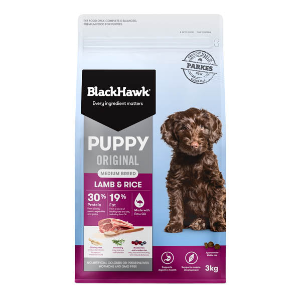 Black Hawk Puppy Medium Breed Original Lamb and Rice 20kg