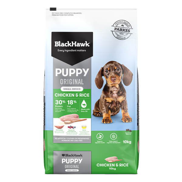 Black Hawk Puppy Small Breed Original Chicken and Rice 10kg