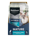 Black Hawk CAT Original Mature 7+ Chicken Tuna in Gravy Pouch 85g (12)