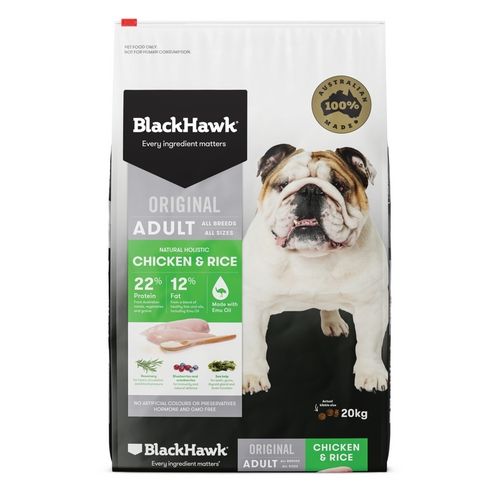 Black Hawk Dog Chicken & Rice Holistic Adult 20kg