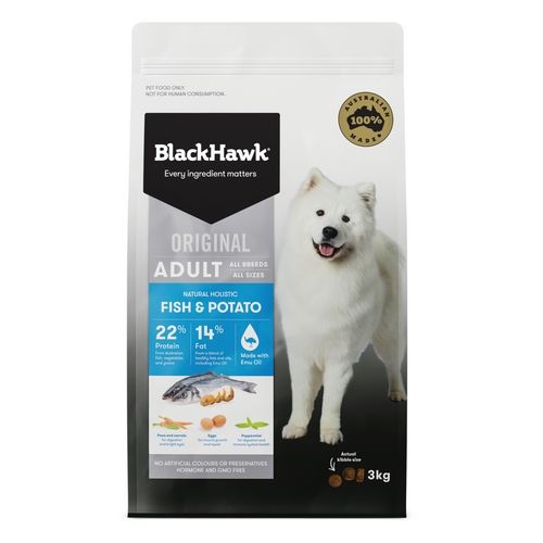 Black Hawk Dog Fish & Potato Holistic Adult 3kg
