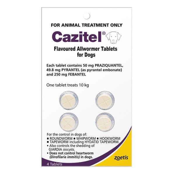 Cazitel 4's (10kg/tab)