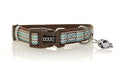 DOOG Benji Collar - brown & blue zigzag - small (23-34cm)