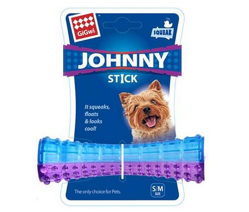 GIGWI Johnny Stick Small Squeaker Transparent Purple/Blue 6190