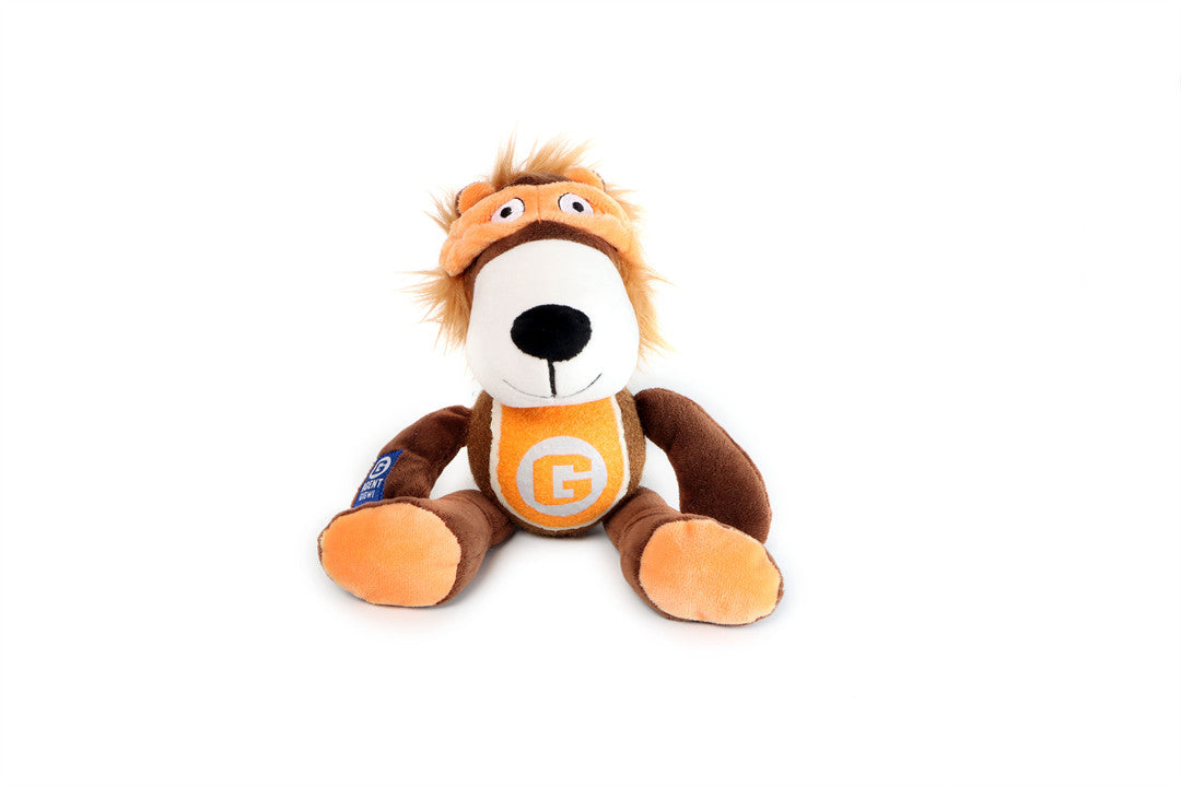 GIGWI Agent Lion Plush with Tennis Ball 8087