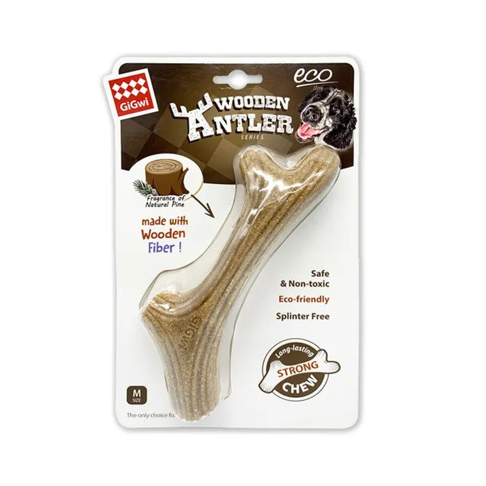 GIGWI Dog Chew Wooden Antler Medium 9768