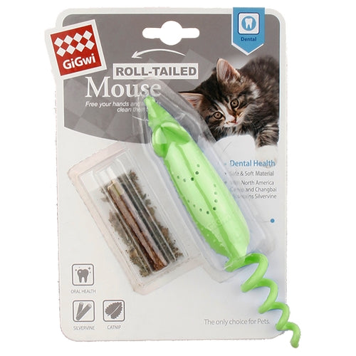 GIGWI Cat Roll Tail Mouse With Catnip - 7477