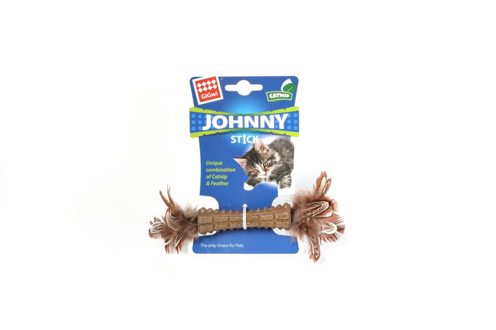 GIGWI Cat Johnny Stick Catnip with Colour Feather