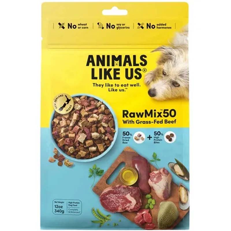 ANIMALS LIKE US Dog RawMix50 Grass Fed Beef 340g