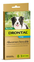Drontal Dog Chewable 5 Chews (One chew treats 10kg)