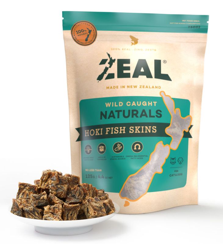 Zeal Free Range Hoki Fish Skins 125g