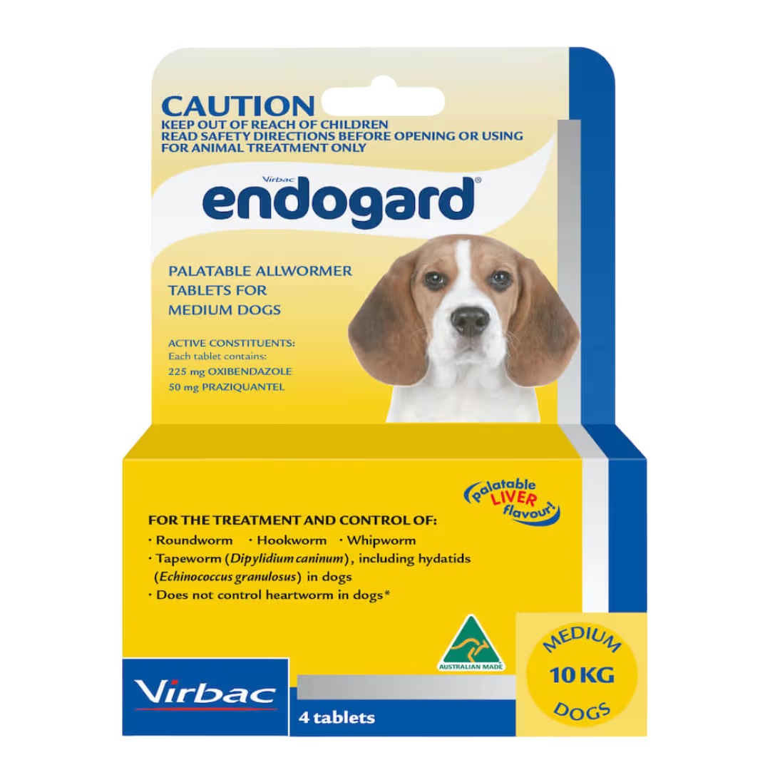 Virbac Endogard Medium Dog 4 Tab