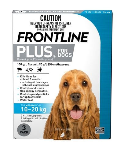 Frontline Medium Dog Blue 3's (10-20kg)