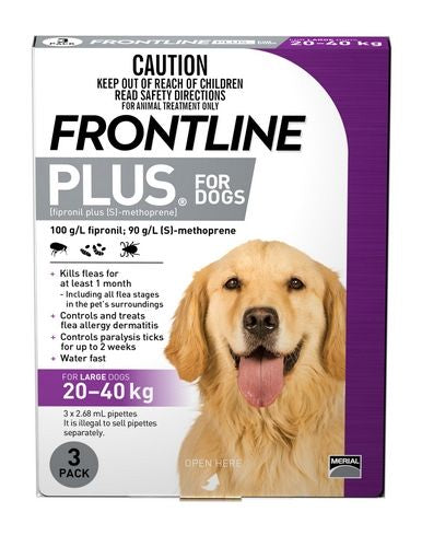Frontline Large Dog Purple 3's (20-40kg)