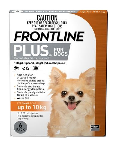 Frontline Small Dog Orange 6's (up to 10kg)