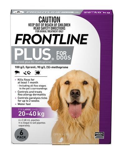 Frontline Large Dog Purple 6's (20-40kg)