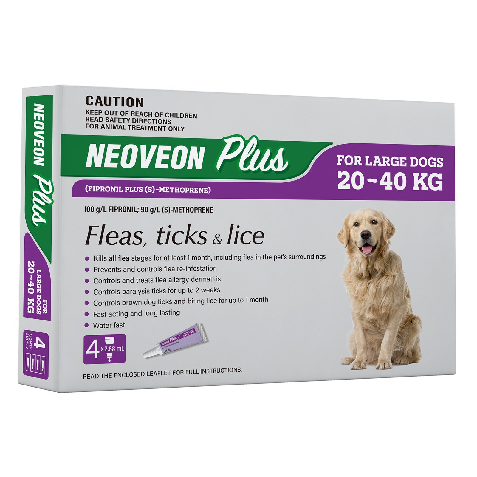 NEOVEON PLUS for Large Dogs PURPLE 20 - 40kg 4 Pack