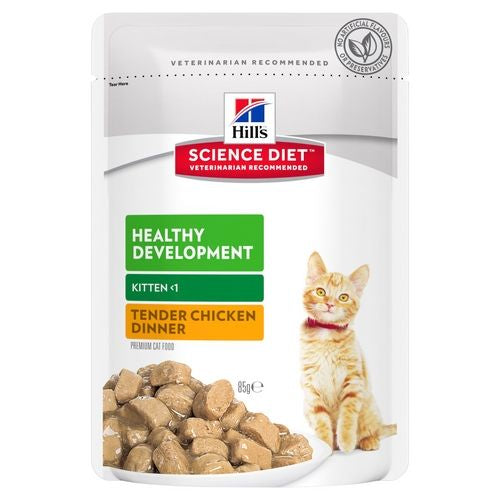 Hills Science Diet Kitten Chicken 85g Pouch (12)