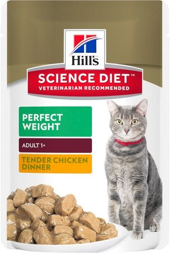 Hills Science Diet Feline Adult Perfect Weight 85g Pouch (12)
