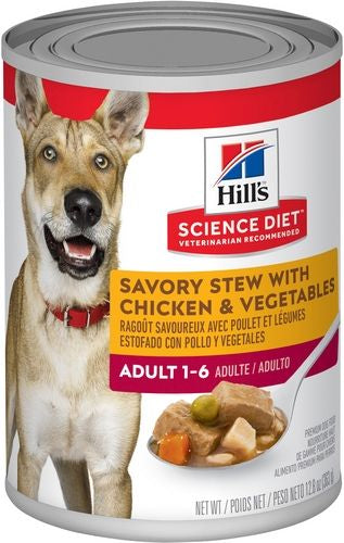 Hills Science Diet Canine Adult Savoury Stew With Chicken & Vegetables 363g (12)