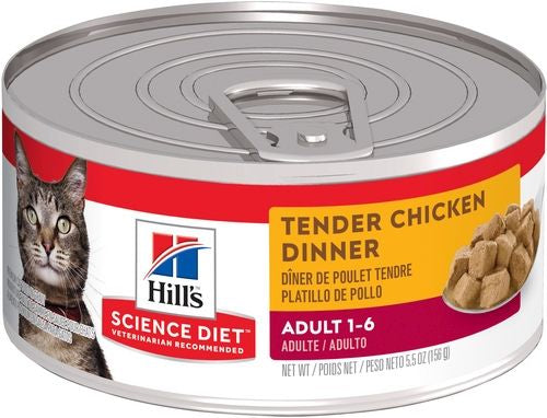 Hills Science Diet Feline Adult Tender Chicken Dinner 156g (24)