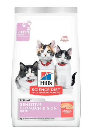 Hills Science Diet Kitten Sensitive Skin Stomach Salmon & Veg 1.58kg